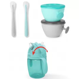 Skip Hop Set jídelní s hrnkem 5 ks Easy-Feed Mealtime Set 6m +