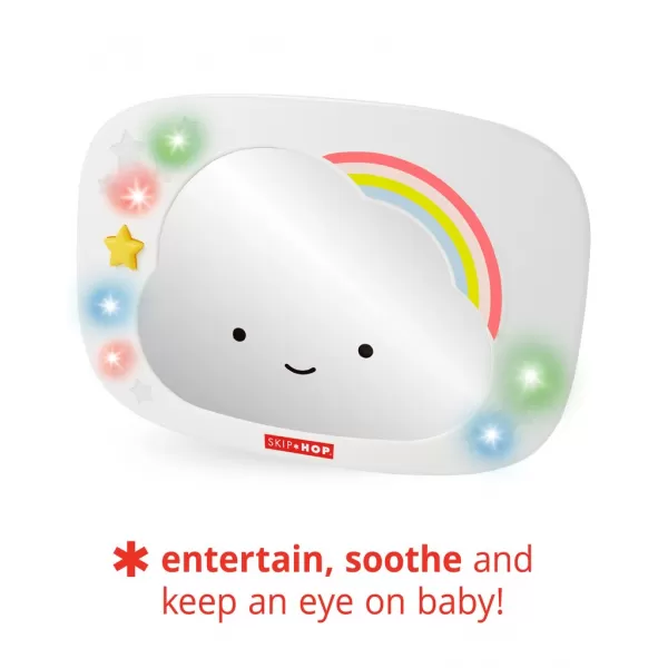 SKIP HOP Zrcadlo zpětné do auta se světly a zvuky Silver Lining Cloud