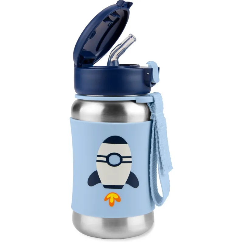 SKIP HOP Spark Style Láhev s brčkem na vodu nerez 12 m+