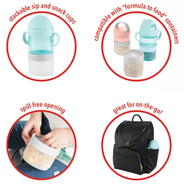 SKIP HOP Set na jídlo a pití stohovací 2v1