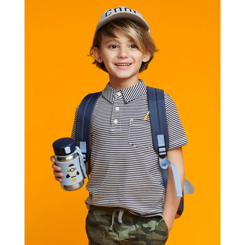 SKIP HOP Spark Style Láhev s brčkem na vodu nerez 12 m+