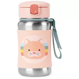 SKIP HOP Spark Style Láhev s brčkem na vodu nerez 12m+