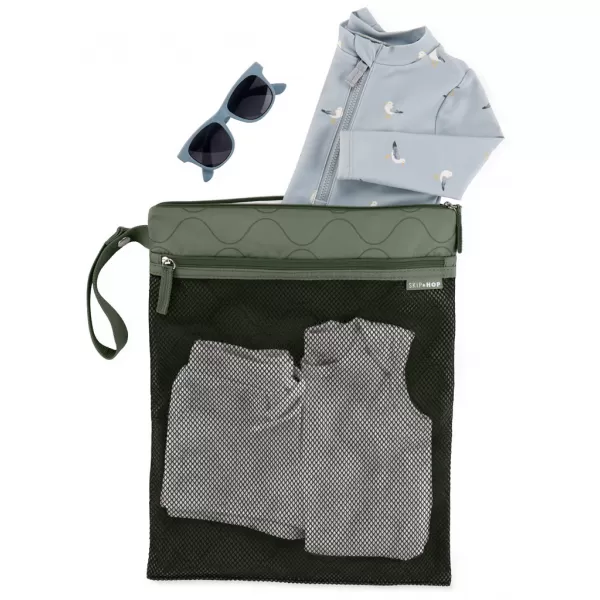 SKIP HOP Sáček nepremokavý Grab & go Dark sage 30 x 38 cm