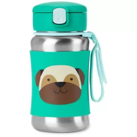 SKIP HOP Spark Style Láhev s brčkem na vodu nerez 12m+