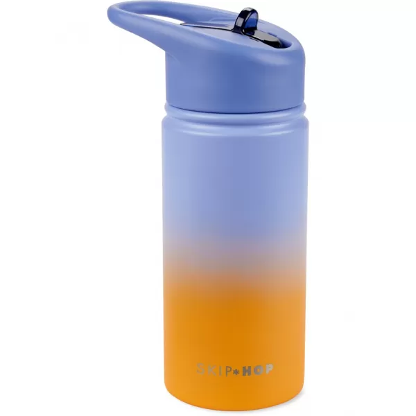 SKIP HOP Láhev s brčkem nerezová Wander - ombré blue, 450ml