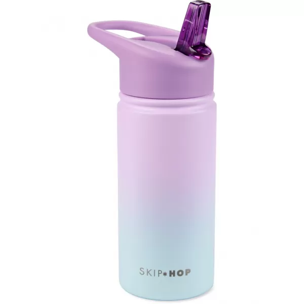 SKIP HOP Láhev s brčkem nerezová Wander - ombré purple, 450ml