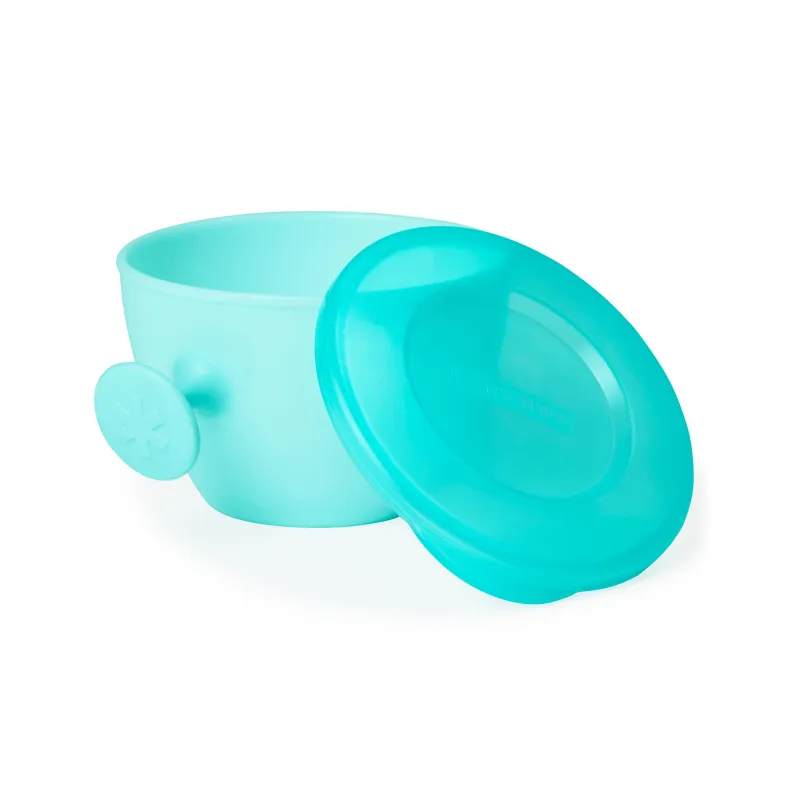 Skip Hop Misky s víkem a držákem Easy Grab Grey, 2 x 240ml, 3m+
