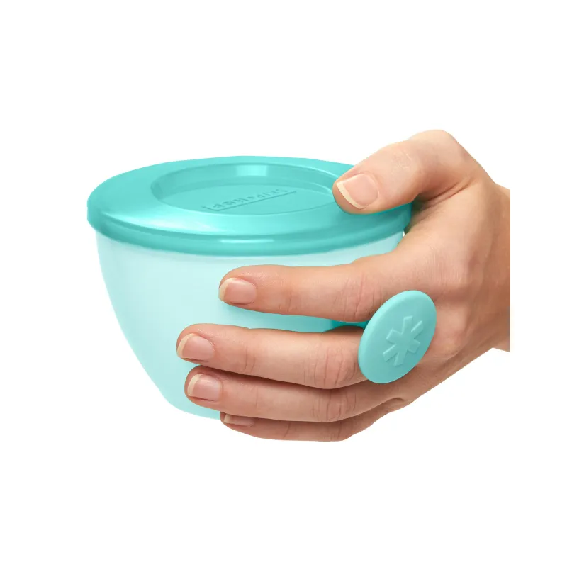 Skip Hop Misky s víkem a držákem Easy Grab Grey, 2 x 240ml, 3m+